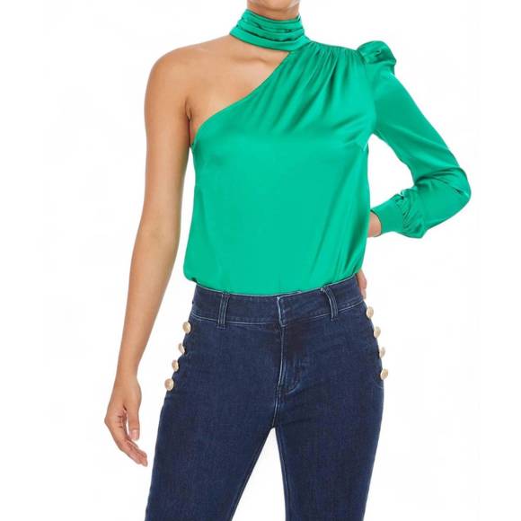 NEW GENERATION LOVE rosario blouse in kelly green - Picture 1 of 3